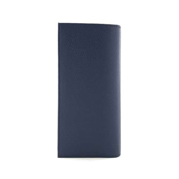 Prada Bifold Wallet Navy Leather Vitello Grain - Picture 1 of 6